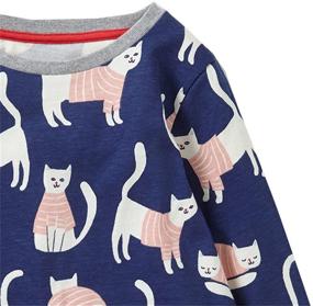 img 2 attached to Cute Little Baby Girl Animal Cat Spring/Autumn Long Sleeve Top Dress Shirt - Size 6T/130cm - 10#manycat: A Charming Cat-Themed Outfit for Your Little One!