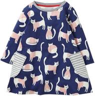 cute little baby girl animal cat spring/autumn long sleeve top dress shirt - size 6t/130cm - 10#manycat: a charming cat-themed outfit for your little one! logo