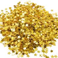 🌟 конфетти из золотых металлических фольгированных звездочек и пайеток для праздничной свадебной декорации - 30 грамм / 1 унция (eboot) логотип