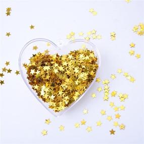 img 1 attached to 🌟 Gold Star Confetti Metallic Foil Stars Sequin for Party Wedding Decorations - 30 Grams / 1 Ounce (EBOOT)