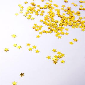 img 3 attached to 🌟 Gold Star Confetti Metallic Foil Stars Sequin for Party Wedding Decorations - 30 Grams / 1 Ounce (EBOOT)