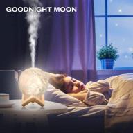 🌙 meidi aromatherapy diffuser - led desk moon lamp with cool mist humidifier function, adjustable brightness and mist mode (white) logo