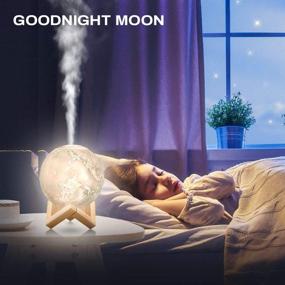 img 3 attached to 🌙 MEIDI Aromatherapy Diffuser - LED Desk Moon Lamp with Cool Mist Humidifier Function, Adjustable Brightness and Mist Mode (White)