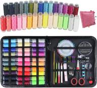 🧵 complete sewing kit with 132 pcs premium supplies - perfect for travel, emergencies & beginners! logo