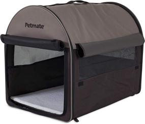 img 3 attached to 🐾 Convenient and Stylish Portable Pet Home: Petmate's Dark Taupe/Coffee Grounds Brown Design