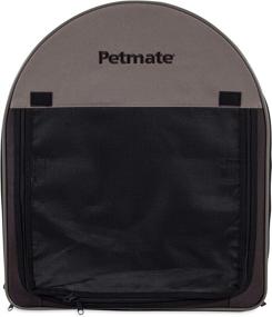 img 1 attached to 🐾 Convenient and Stylish Portable Pet Home: Petmate's Dark Taupe/Coffee Grounds Brown Design