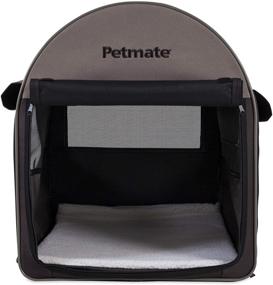 img 2 attached to 🐾 Convenient and Stylish Portable Pet Home: Petmate's Dark Taupe/Coffee Grounds Brown Design
