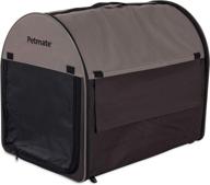 🐾 convenient and stylish portable pet home: petmate's dark taupe/coffee grounds brown design логотип