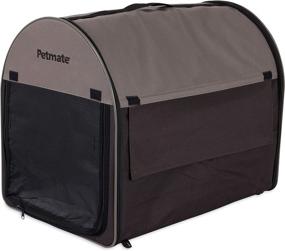 img 4 attached to 🐾 Convenient and Stylish Portable Pet Home: Petmate's Dark Taupe/Coffee Grounds Brown Design