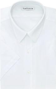 img 1 attached to 👔 Van Heusen Short Sleeve Poplin Shirts for Men: Classic Style and Comfort