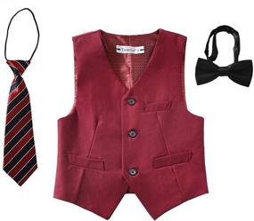 img 4 attached to 👔 Yuanlu Piece Tuxedo Dress Bowtie Boys' Clothing: Premium Suits & Sport Coats