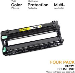 img 3 attached to E-Z Ink (TM) Remanufactured Drum Unit Replacement for Brother DR221 DR-221 DR221CL - Compatible with HL-3140CW HL-3170CDW MFC-9130CW MFC-9330CDW Printer Tray - 4 Pack (1 Black, 1 Cyan, 1 Magenta, 1 Yellow)