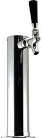 img 1 attached to 🍺 2.5" Diameter Single Tap Chrome Draft Beer Kegerator Tower