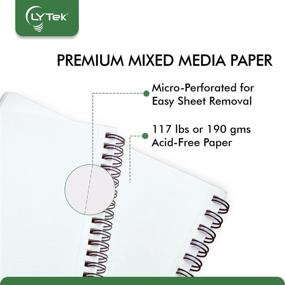 img 2 attached to 📚 LYTek Mixed Media Paper Sketchbook, Pack of 2- 6x9 Hardcover Sketchbooks, 117lb/190g with 100 Sheets of Acid-Free Paper, Spiral Bound Sketchbooks Ideal for Pen, Color Pencil, and Light Wash Wet Media