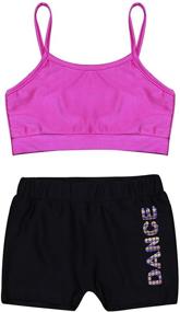 img 2 attached to Moily 2 Piece Gymnastics Sports Swimsuit Girls' Clothing in Active