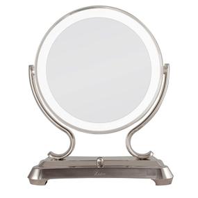 img 4 attached to 💄 Zadro Polished Nickel Surround Light Dual Sided Glamour Vanity Mirror: Enhance Your Beauty with 5X / 1X Magnification