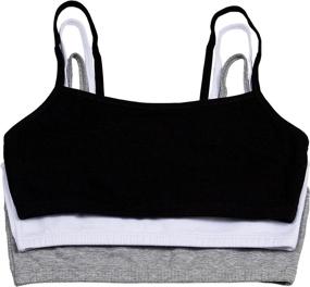 img 1 attached to 👚 Women's Cotton Pullover Spaghetti Strap Sports Bra by Fruit of the Loom