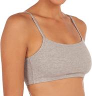 👚 women's cotton pullover spaghetti strap sports bra by fruit of the loom logo