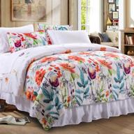 luxurious floral leaf white bedding set with fluffy down alternative comforter - 8-piece bed-in-a-bag king size by sexytown logo