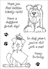 img 1 attached to 🐶 Inky Antics Delightful Dogs Clear Stamp Set 4"X6", Perfect for Crafters