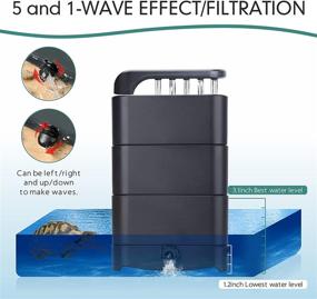 img 2 attached to 🐢 hygger Multifunction Turtle Tank Filter - Efficient 150GPH Low Water Level Aquarium Filtration System with Biochemical Ball, Sponge, and More | Suitable for 1.2~5.5 Gallon Tanks, 8W Power | Enhances Water Quality, Cultivates Bacteria, Provides Oxygen, Creates Waves, Facilitates Water Changes