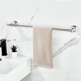img 2 attached to 🛀 24 Inch BATHSIR Chrome Towel Bar: Wall Mounted Crystal Towel Holder for Bathroom Hand Towel Rack