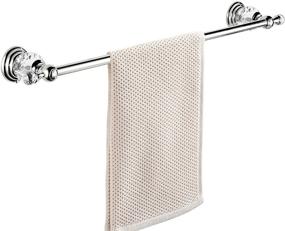 img 4 attached to 🛀 24 Inch BATHSIR Chrome Towel Bar: Wall Mounted Crystal Towel Holder for Bathroom Hand Towel Rack