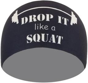 img 2 attached to 🏋️ Bondi Band 'Drop It Like A Squat' – 4" Black Headband, Moisture Wicking and One Size Fit