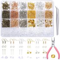 📿 complete 2463-piece earring making supplies kit - earring hooks, jump rings, pliers, tweezers, and more - 6 colors - ideal for earring making and repairing logo