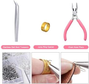 img 2 attached to 📿 Complete 2463-Piece Earring Making Supplies Kit - Earring Hooks, Jump Rings, Pliers, Tweezers, and More - 6 Colors - Ideal for Earring Making and Repairing