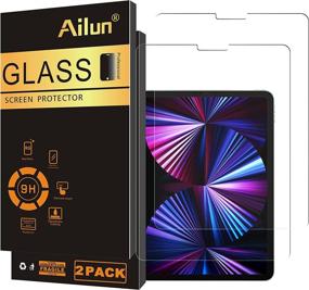 img 4 attached to 💎 Ailun Screen Protector: Tempered Glass for New iPad Air 4th Gen & iPad Pro 11 | 2-Pack, Face ID & Apple Pencil Compatible