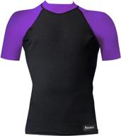 👙 stylish aeroskin sleeve accent purple x small women's swimsuits & cover ups logo