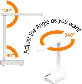 img 3 attached to 💡 COZOO LED Desk Lamp: 3 USB Charging Ports, 2 AC Outlets, 3 Color Temperatures & 3 Brightness Levels