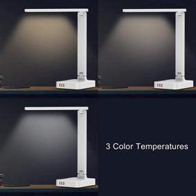 img 1 attached to 💡 COZOO LED Desk Lamp: 3 USB Charging Ports, 2 AC Outlets, 3 Color Temperatures & 3 Brightness Levels