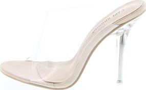 img 3 attached to 👠 Elevate Your Style with Cape Robbin Allure Women's Dressy Transparent Strap Slip-On Clear Heels