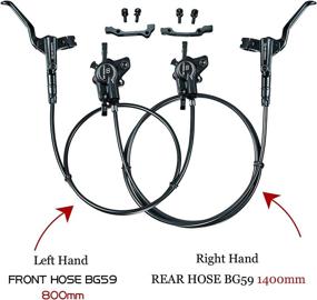 img 1 attached to 🚲 Upgrade Your MTB: LINGQUE Mountain Bike Hydraulic Disc Brakes for XC Trail, E-Bike, and Fat Bike with Universal Adapter