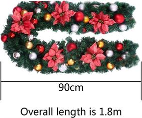 img 1 attached to 🎄 6 FT Artificial Christmas Garland: Portico Green Decor for Outdoor & Indoor - Red Pine Greenery Ideal for Christmas, Wedding & Party Decorations