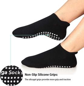 img 3 attached to 🧦 Non-Slip Women's Yoga Socks with Grips for Enhanced Grip and Stability in Pilates and Yoga