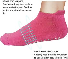 img 2 attached to 🧦 Non-Slip Women's Yoga Socks with Grips for Enhanced Grip and Stability in Pilates and Yoga