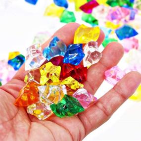 img 1 attached to 💎 SumDirect 1 lb Acrylic Pirate Jewels, Aquarium Gems for Kids Crafts, Table Scatters, Vase Fillers