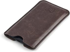 img 4 attached to Dockem Executive Sleeve for iPhone 11 Pro (5.8) & iPhone Xs/X - Slim Vegan Leather Case in Vintage Brown Shade with Microfiber Lining - Slightly Padded, Simplistic Slip-on Design