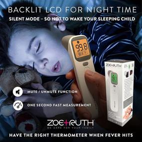 img 2 attached to 💯 Zoe+Ruth Non Contact Forehead and Ear Thermometer: Fast, Accurate, Medical Grade Infrared for Instant Temporal Fever Temperature - Ideal for Baby, Kids & Adults. Smart 5 in 1 Modes + Storage Case Included