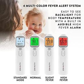 img 3 attached to 💯 Zoe+Ruth Non Contact Forehead and Ear Thermometer: Fast, Accurate, Medical Grade Infrared for Instant Temporal Fever Temperature - Ideal for Baby, Kids & Adults. Smart 5 in 1 Modes + Storage Case Included