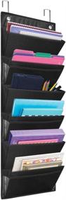 img 4 attached to Eamay Hanging File Organizer Wall Mount Storage Pocket Chart Storage & Organization