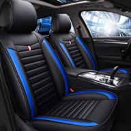 🪙 universal fit full set of all-inclusive four seasons seat covers - god of wealth edition - leather - 5 seats - black-blue logo