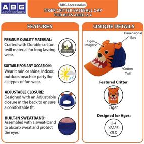 img 3 attached to Cute and Colorful ABG Accessories Toddler Boys 🧢 Cotton Baseball Cap with Assorted Animal Critter Designs (Ages 2-4)