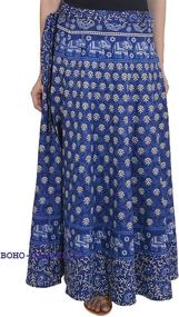 img 1 attached to 🌸 Stunning Indian Boho Printed Mandala Flower Skirts: Women's Clothing at its Finest