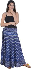 img 4 attached to 🌸 Stunning Indian Boho Printed Mandala Flower Skirts: Women's Clothing at its Finest