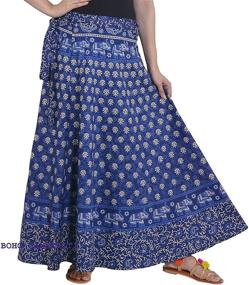 img 3 attached to 🌸 Stunning Indian Boho Printed Mandala Flower Skirts: Women's Clothing at its Finest