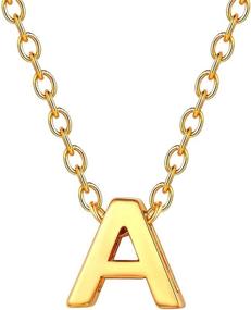 img 4 attached to U7 Necklaces Alphabet Personalized Adjustable